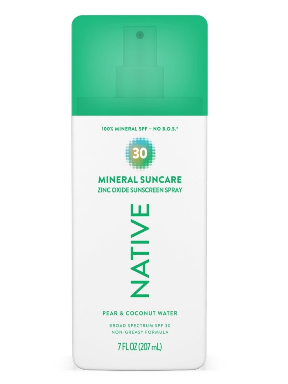 Native Mineral Sunscreen Spray Pear & Coconut Water SPF 30 7 fl oz Vegan New